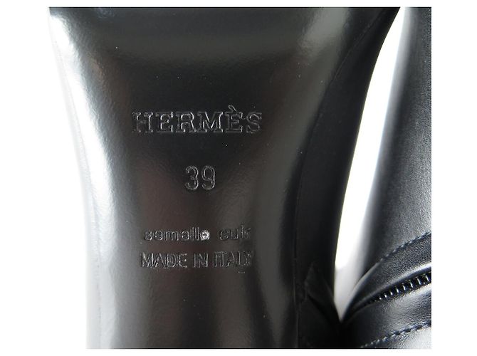 Kelly Hermès NUOVI STIVALETTI HERMES SAINT GERMAIN REVISITEE 39 PELLE NERA SCATOLA LOW BOOTS Nero - vista 7