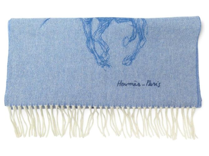 Hermès NUOVO SCARPA HERMES PIROUETTE AU GALOP H392850TV01 CASHMERE BLU - vista 2