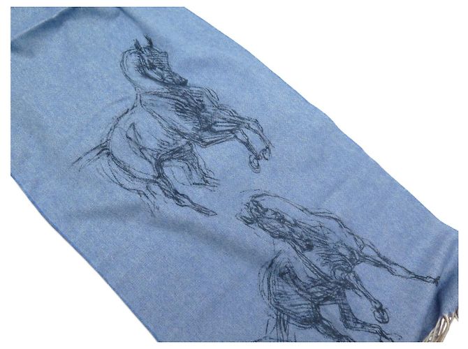 Hermès NUOVO SCARPA HERMES PIROUETTE AU GALOP H392850TV01 CASHMERE BLU - vista 6