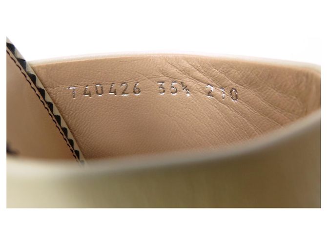 NEU GUCCI MALAGA CLOGS MIT KEILABSATZ 35.5 IT 36.5 FR GG LOGO Roh - Ansicht 10