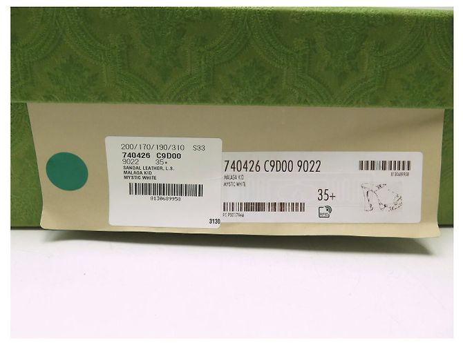 NEU GUCCI MALAGA CLOGS MIT KEILABSATZ 35.5 IT 36.5 FR GG LOGO Roh - Ansicht 12