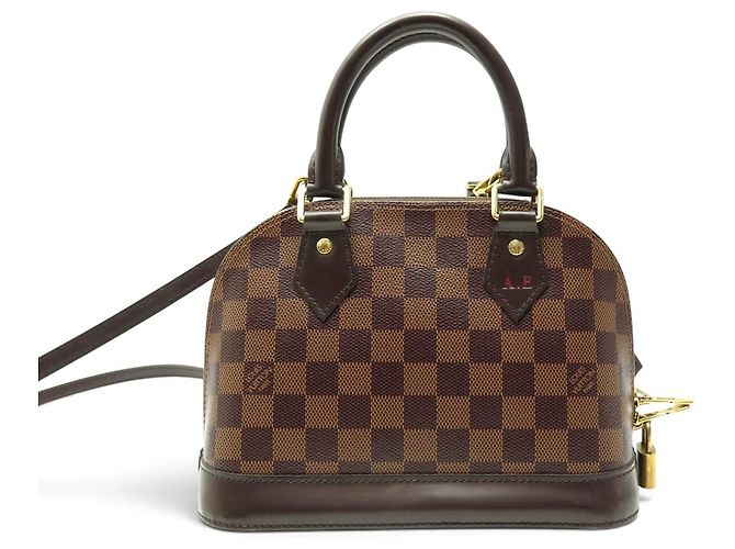 BORSA A MANO LOUIS VUITTON ALMA BB TOILE DAMIER CON TRACOLLA N40606 Marrone - vista 2