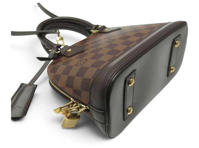 BORSA A MANO LOUIS VUITTON ALMA BB TOILE DAMIER CON TRACOLLA N40606 Marrone - vista 3