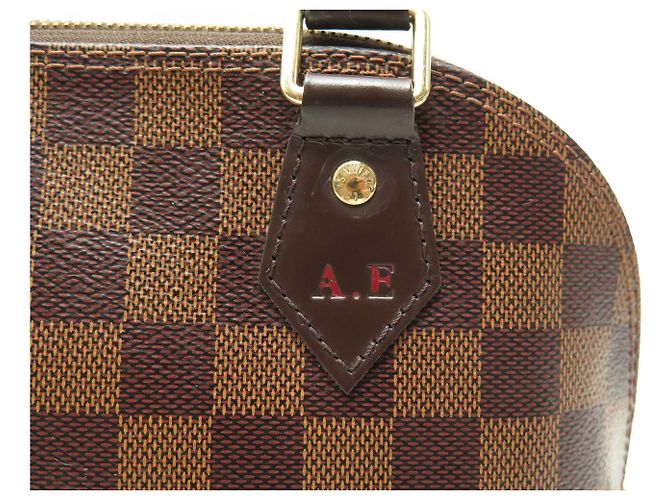 BORSA A MANO LOUIS VUITTON ALMA BB TOILE DAMIER CON TRACOLLA N40606 Marrone - vista 5