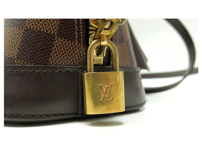 BORSA A MANO LOUIS VUITTON ALMA BB TOILE DAMIER CON TRACOLLA N40606 Marrone - vista 6
