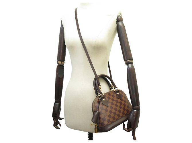 BORSA A MANO LOUIS VUITTON ALMA BB TOILE DAMIER CON TRACOLLA N40606 Marrone - vista 9