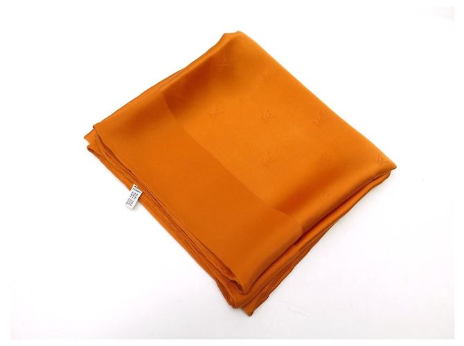 PAÑUELO LOUIS VUITTON MONOGRAM LV CARRE 90 CM DE SEDA NARANJA - vista 10