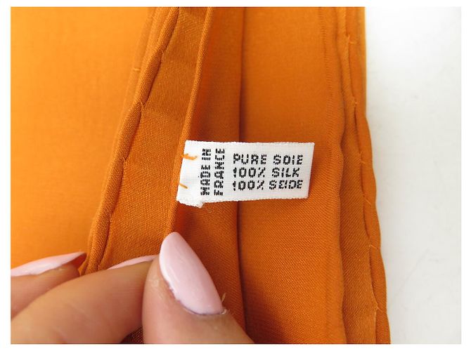 PAÑUELO LOUIS VUITTON MONOGRAM LV CARRE 90 CM DE SEDA NARANJA - vista 12