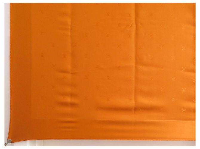 PAÑUELO LOUIS VUITTON MONOGRAM LV CARRE 90 CM DE SEDA NARANJA - vista 5