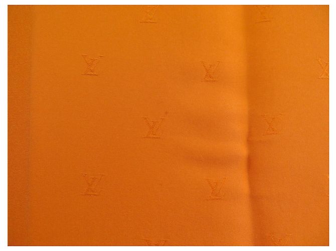 PAÑUELO LOUIS VUITTON MONOGRAM LV CARRE 90 CM DE SEDA NARANJA - vista 7