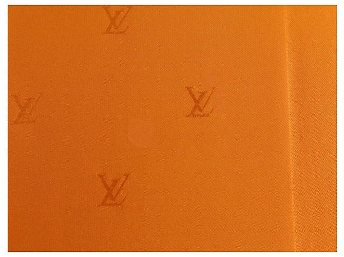 PAÑUELO LOUIS VUITTON MONOGRAM LV CARRE 90 CM DE SEDA NARANJA - vista 8
