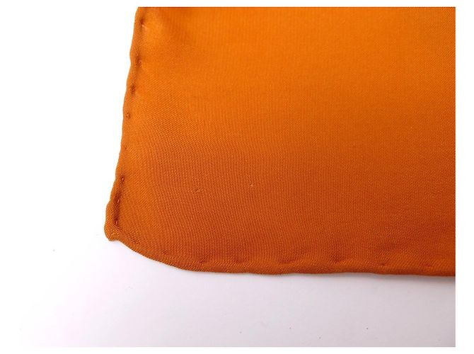 PAÑUELO LOUIS VUITTON MONOGRAM LV CARRE 90 CM DE SEDA NARANJA - vista 9
