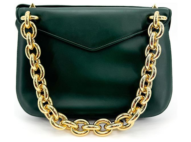 Bottega Veneta Mount Leather Medium Verde - vista 2