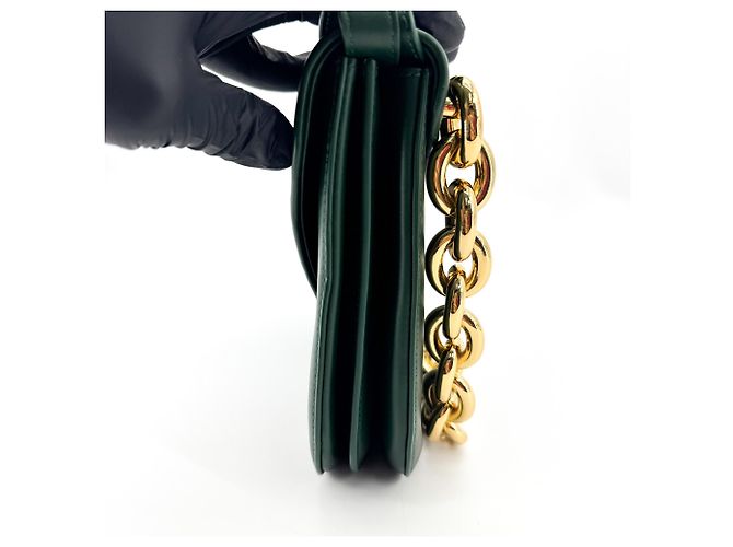 Bottega Veneta Mount Leather Medium Verde - vista 3