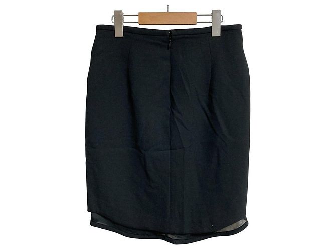 Autre Marque Saia lápis comprimento joelho Mame Kurogouchi Preto - vista 2