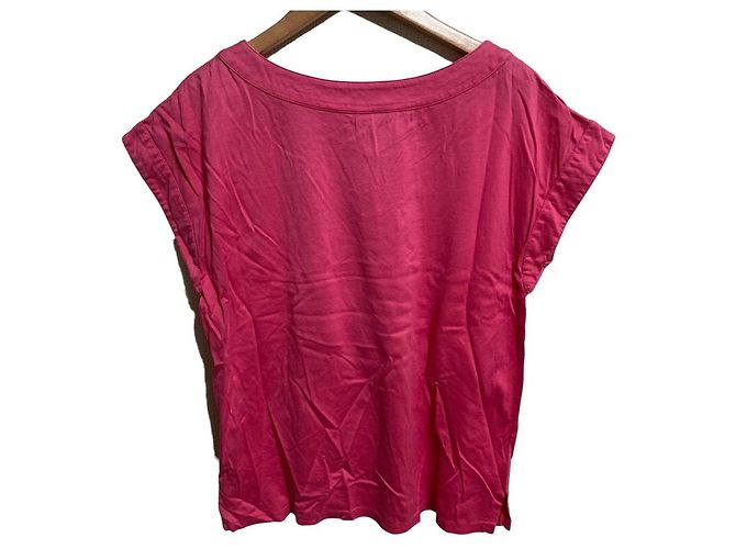 Camiseta de manga francesa bordada Yves Saint Laurent Rosa - vista 2
