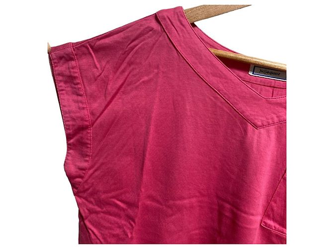 Camiseta de manga francesa bordada Yves Saint Laurent Rosa - vista 3