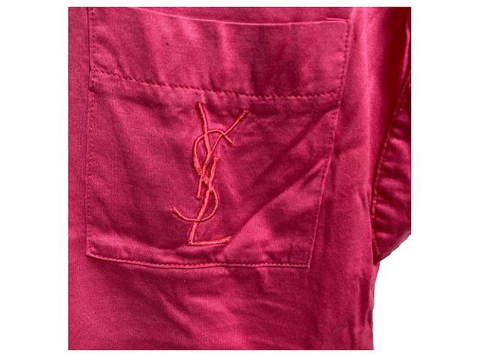 Camiseta de manga francesa bordada Yves Saint Laurent Rosa - vista 5