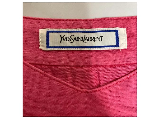 Camiseta de manga francesa bordada Yves Saint Laurent Rosa - vista 7