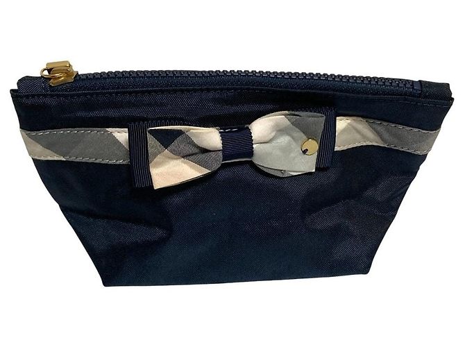Autre Marque BLUE LABEL CRESTBRIDGE Pochette zippée à ruban à carreaux Bleu Bleu Marine - vue 2