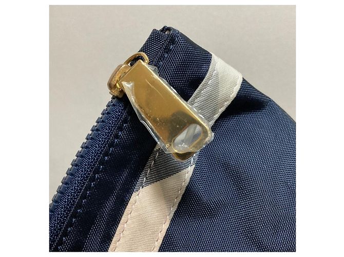 Autre Marque BLUE LABEL CRESTBRIDGE Pochette zippée à ruban à carreaux Bleu Bleu Marine - vue 5