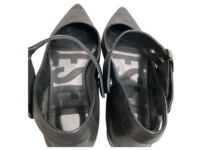 Autre Marque Scarpe basse a punta Diesel Nero - vista 4