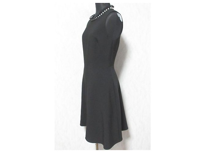 Vestido de crepe com adornos de pérolas Kate Spade Preto - vista 3