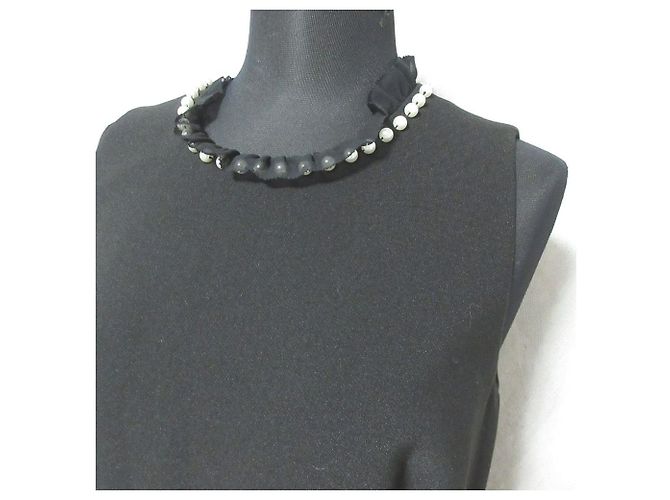 Vestido de crepe com adornos de pérolas Kate Spade Preto - vista 4