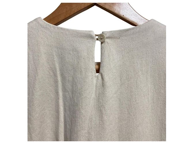 Autre Marque YAECA WRITE A LINE Dress Kleid Beige Roh - Ansicht 6