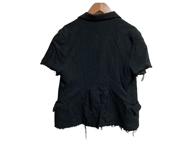 COMME des GARCONS Polyester Shrunken Short Jacket Schwarz - Ansicht 2