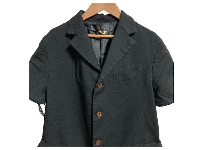COMME des GARCONS Polyester Shrunken Short Jacket Schwarz - Ansicht 3