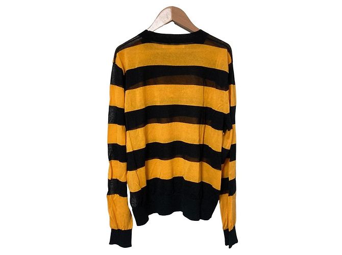 Autre Marque Diane von Furstenberg Stricktop Schwarz Gelb - Ansicht 2