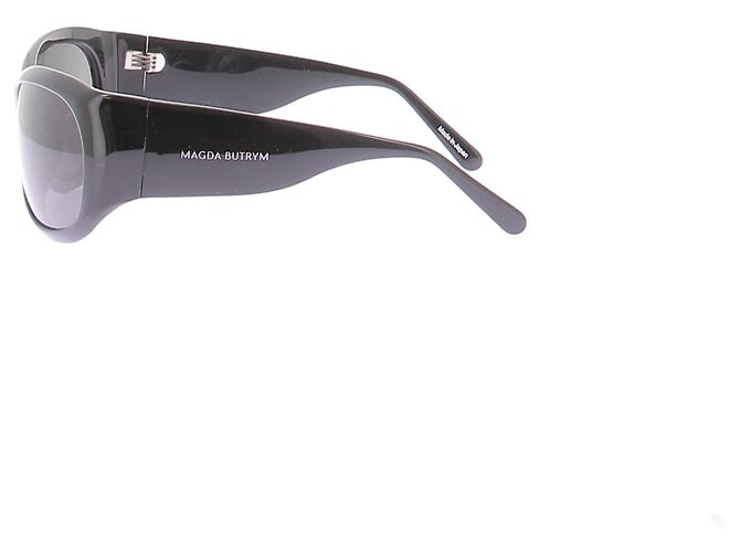 Magda Butrym Runde schwarze Sonnenbrille - Ansicht 4