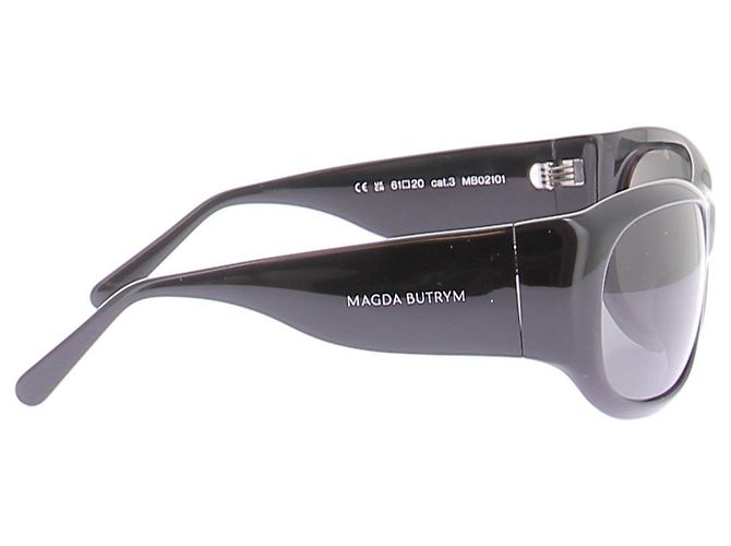 Magda Butrym Runde schwarze Sonnenbrille - Ansicht 5