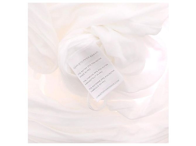 Autre Marque Vestido drapeado branco CHRISTOPHER ESBER - vista 5