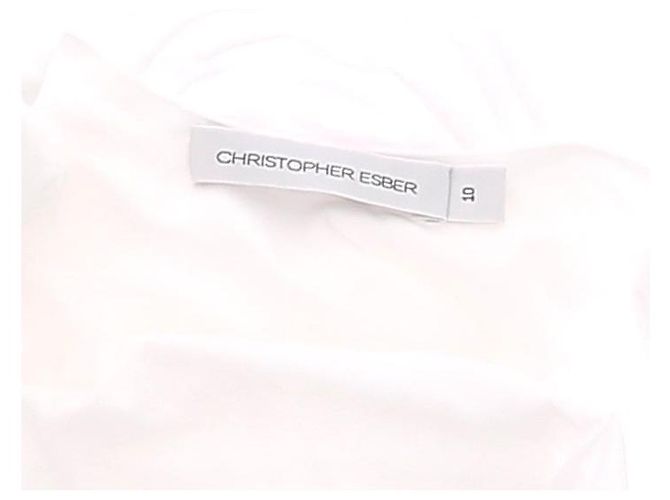 Autre Marque Vestido drapeado branco CHRISTOPHER ESBER - vista 6