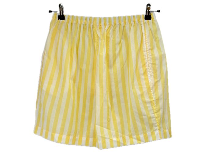 Autre Marque Pantaloncini pigiama a righe gialle e bianche SCHOSTAL Giallo - vista 2