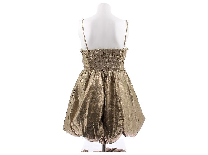 Vestido dourado Ganni - vista 2