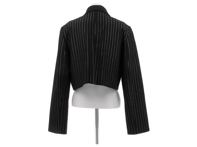 Ganni Blazer schwarz gestreift - Ansicht 2