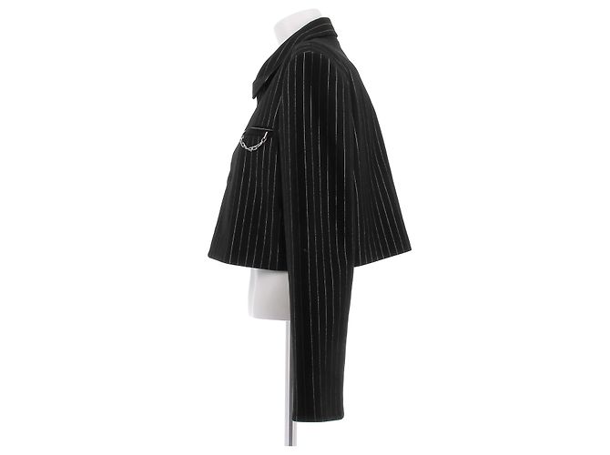 Ganni Blazer schwarz gestreift - Ansicht 4
