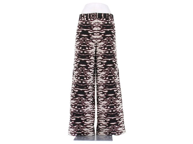 Tory Burch Printed Pants Black Polyester Size 2 - view 2