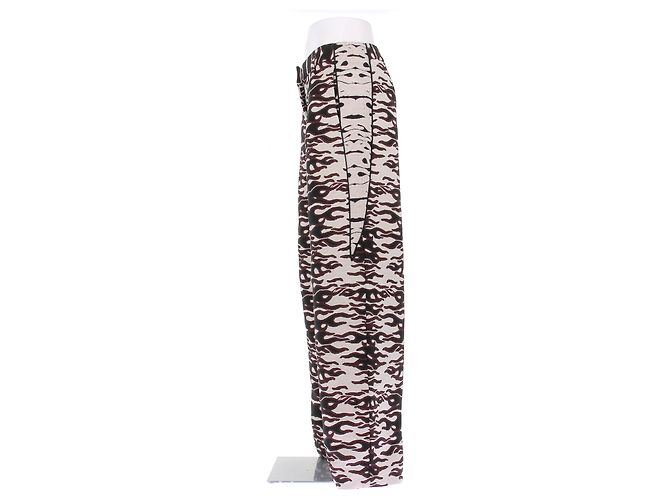 Tory Burch Printed Pants Black Polyester Size 2 - view 4