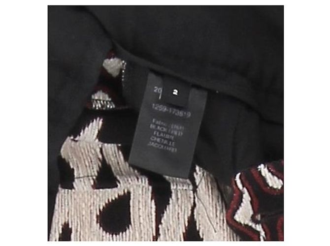 Tory Burch Printed Pants Black Polyester Size 2 - view 6