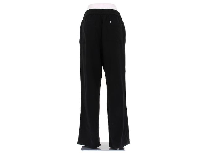 Pantalones negros de viscosa Ami - vista 2