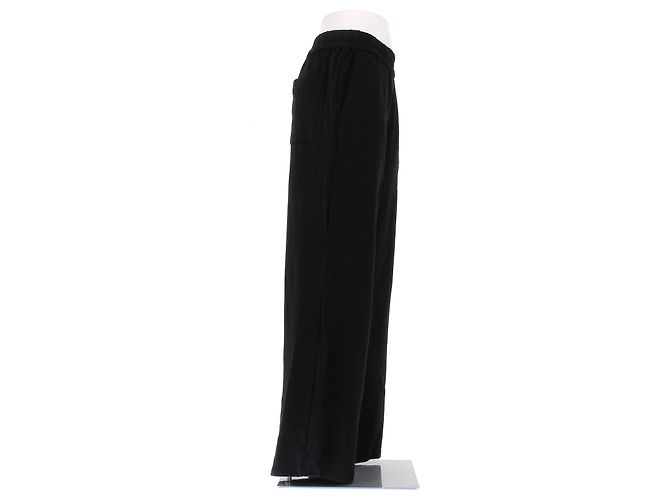 Pantalones negros de viscosa Ami - vista 3