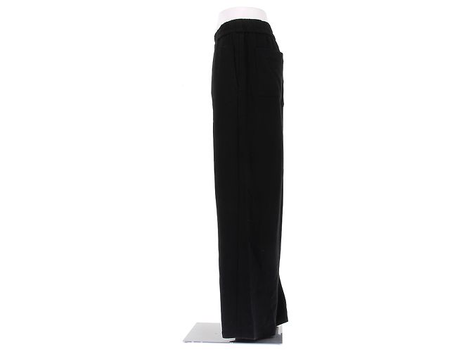 Pantalones negros de viscosa Ami - vista 4