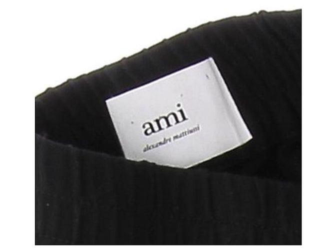 Pantalones negros de viscosa Ami - vista 5