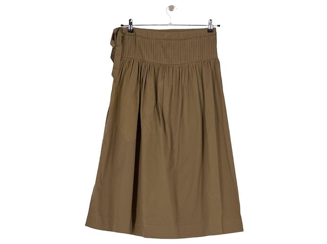 Autre Marque Gonna in cotone kaki Damson Madder Cachi - vista 4