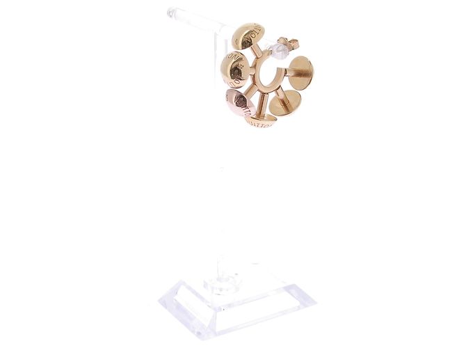 Louis Vuitton Boucle d'oreille unique dorée - vue 3
