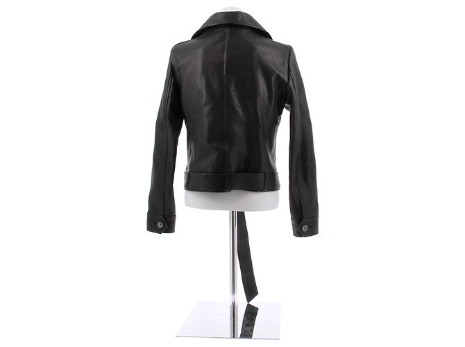 Magda Butrym Lederjacke Schwarz - Ansicht 2